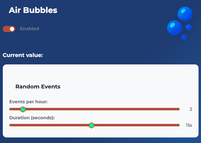 Random events feature